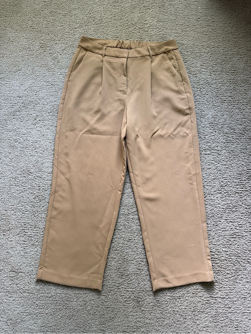 Old Navy Tan High-Rise Wide Leg Trousers